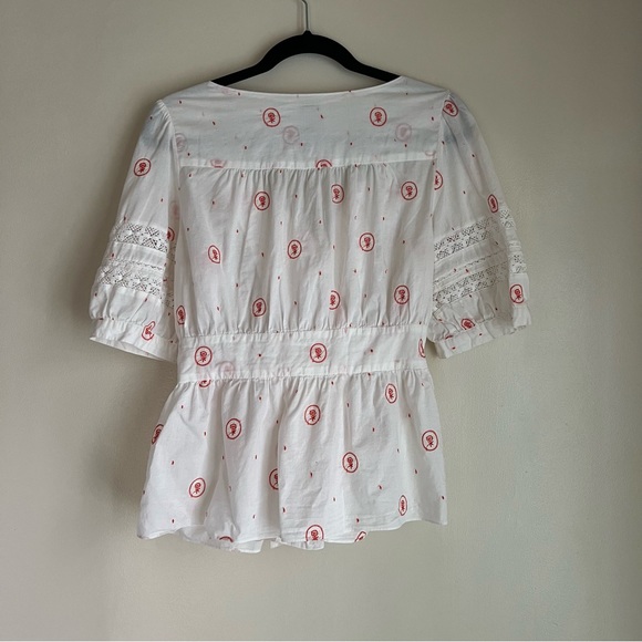 Anthropologie Lithe Rose Cameo Blouse Size 12 - Picture 5 of 6